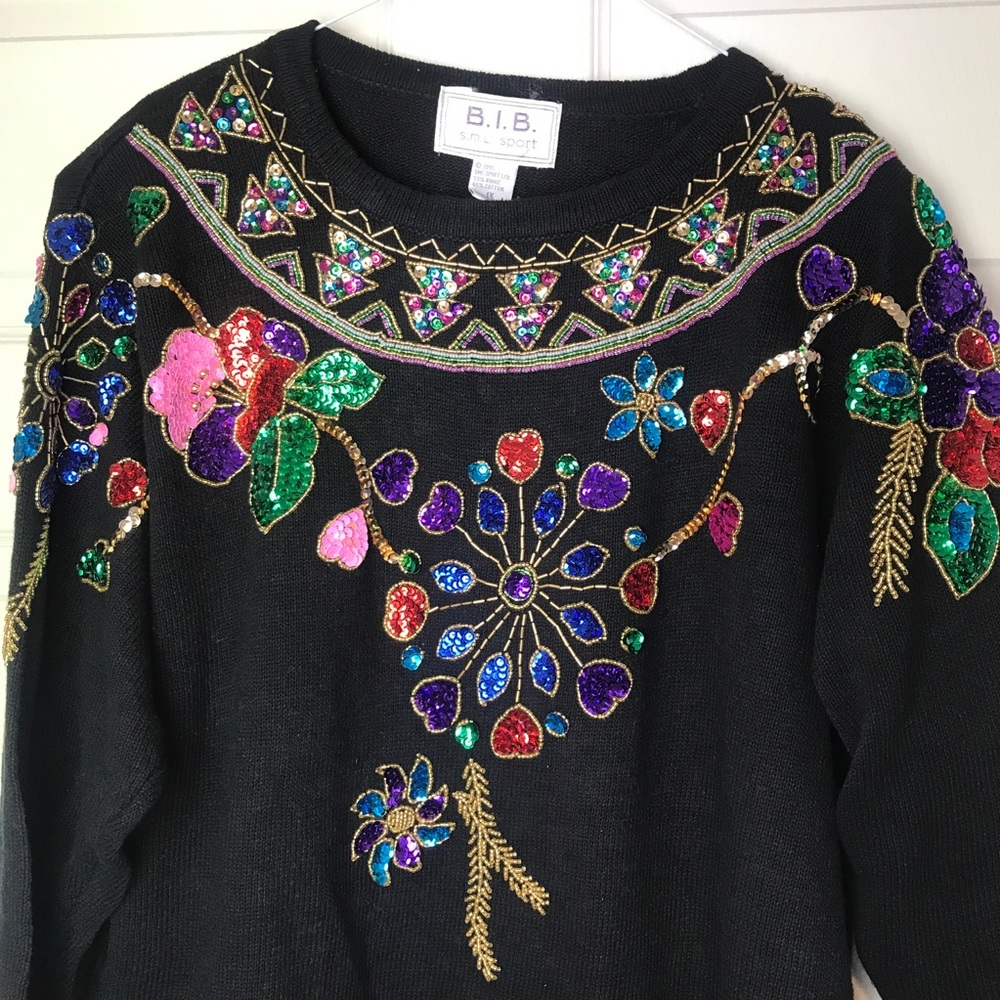 Aztec Vintage Plus Size Funky Bling Sweater